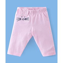 Babyhug Cotton Lycra Three Fourth Length Leggings Star Print Pack Of 3 - Blue & Pink