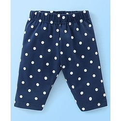 Babyhug Cotton Three Fourth Lycra Leggings Floral & Hearts Print Pack Of 3- Blue White & Red