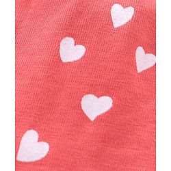 Babyhug Cotton Three Fourth Lycra Leggings Floral & Hearts Print Pack Of 3- Blue White & Red