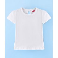 Babyhug 100% Cotton Knit Frock With Half Sleeves Inner Tee Floral Print- Lilac