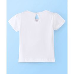 Babyhug 100% Cotton Knit Frock With Half Sleeves Inner Tee Floral Print- Lilac