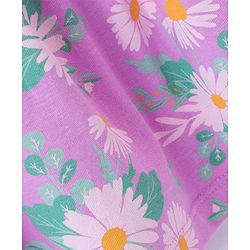 Babyhug 100% Cotton Knit Frock With Half Sleeves Inner Tee Floral Print- Lilac