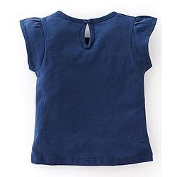 Babyhug Cotton Knit Half Sleeves Night Suit Toucan Print - Navy Blue & White