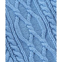 Babyhug 100% Cotton Full Sleeves Pullover Cable Knit Design Sweaters - Light Blue
