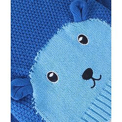 Babyhug Full Sleeves Sweater Puppy Design- Blue