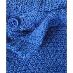 Babyhug Full Sleeves Sweater Puppy Design- Blue