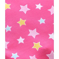 Babyhug Sleeveless V Cut Swimsuit Star Print - Pink