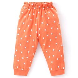 Babyhug Cotton Knit Half Sleeves Night Suit My Mummy is the Greatest Print - Orange