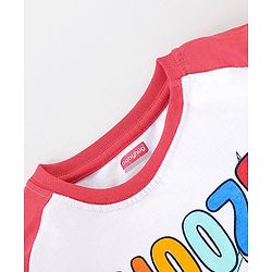 Babyhug Cotton Knit  Raglan Sleeves Koala Printed Night Suit - Red
