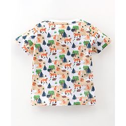 Babyhug 100% Cotton T-Shirt & Shorts Set with Jungle Print - Multicolour