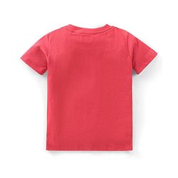 Babyhug Cotton Half Sleeves T-Shirt & Shorts Set Bear Print- Red & White