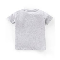 Babyhug Cotton Half Sleeves T-Shirt & Shorts Set Croc Print- Black & White Melange