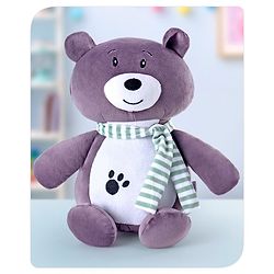 Babyhug Bear With Scarf Soft Toy Purple - Height 33 cm