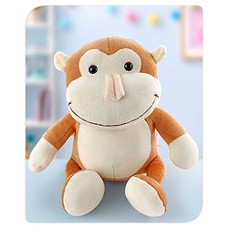 Babyhug Monkey Soft Toy Brown - Height 25 cm