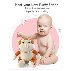 Babyhug Monkey Soft Toy Brown - Height 25 cm
