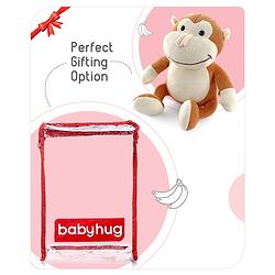 Babyhug Monkey Soft Toy Brown - Height 25 cm