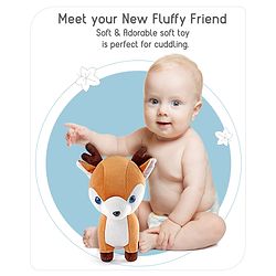 Babyhug Reindeer Soft Toy Brown - Height 25 cm