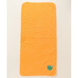 Babyhug Frog Patch Embroidered Towel without Hood - Orange