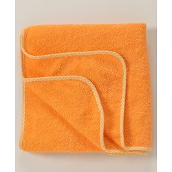 Babyhug Frog Patch Embroidered Towel without Hood - Orange