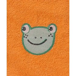 Babyhug Frog Patch Embroidered Towel without Hood - Orange