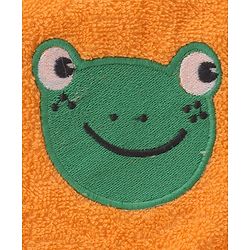 Babyhug Frog Patch Embroidered Towel without Hood - Orange