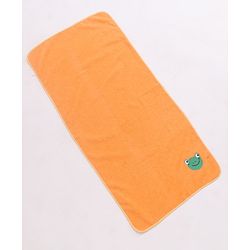 Babyhug Frog Patch Embroidered Towel without Hood - Orange