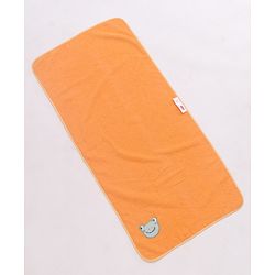 Babyhug Frog Patch Embroidered Towel without Hood - Orange