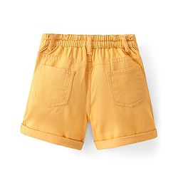 Babyhug Twill Woven Mid Thigh Shorts Text Print - Yellow