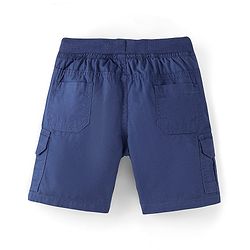 Babyhug Cotton Knee Length Bermuda Solid Colour - Navy Blue
