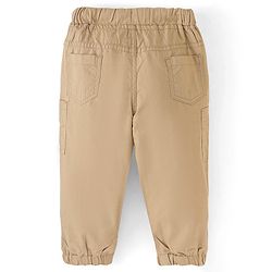 Babyhug 100% Cotton Full Length Fox Print Trousers - Brown