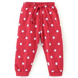 Babyhug Cotton Knit Half Sleeves Night Suit Guitar Print - Red