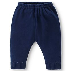 Babyhug Full Sleeves Striped Sweater with Pants Set - Navy Blue