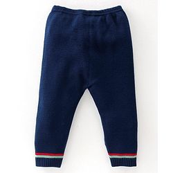 Babyhug Knitted Full Sleeves Striped Sweater Set - Navy