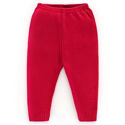 Babyhug Knit Full Sleeves Sweater Set Animal Design - Red