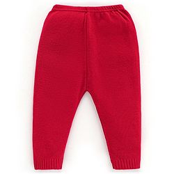 Babyhug Knit Full Sleeves Sweater Set Animal Design - Red