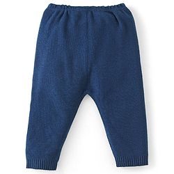 Babyhug Knit Full Sleeves Sweater Set Argyl Design - Navy Blue