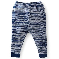 Babyhug Knitted Full Sleeves Santa Claus Design Sweater & Pajama Set - Red