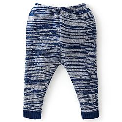 Babyhug Knitted Full Sleeves Santa Claus Design Sweater & Pajama Set - Red