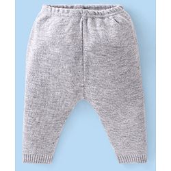 Babyhug Cotton Knit Full Sleeves Sweater Set Cable Knit Design- Grey