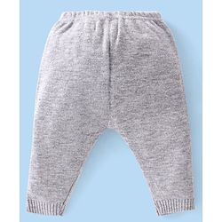 Babyhug Cotton Knit Full Sleeves Sweater Set Cable Knit Design- Grey