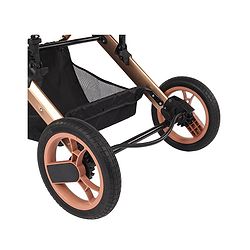 Babyhug Majestic Stroller Cum Carry Cot With Canopy - Blue Checked