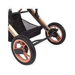 Babyhug Majestic Stroller Cum Carry Cot With Canopy - Blue Checked