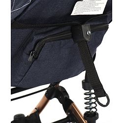 Babyhug Majestic Stroller Cum Carry Cot With Canopy - Blue Checked