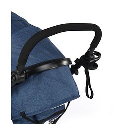 Babyhug Majestic Stroller Cum Carry Cot With Canopy - Blue Checked