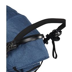 Babyhug Majestic Stroller Cum Carry Cot With Canopy - Blue Checked