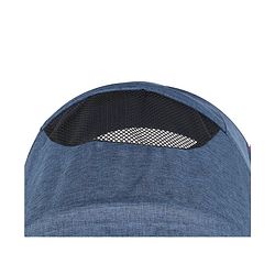 Babyhug Majestic Stroller Cum Carry Cot With Canopy - Blue Checked