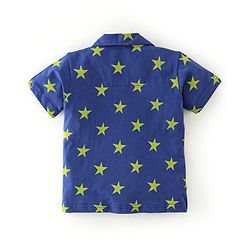 Babyhug Cotton Half Sleeves Night Suit Stars Print- Blue