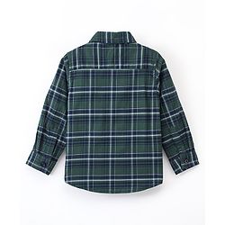 Babyhug 100% Cotton Woven Full Sleeves Checked Shirt - Green
