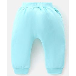 Babyhug Cotton Full Length Diaper Pants Stripes & Bear Print Pack Of 3- Blue & Orange
