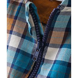 Babyhug 100% Cotton Woven Full Sleeves Hooded Checkered Shirt - Green